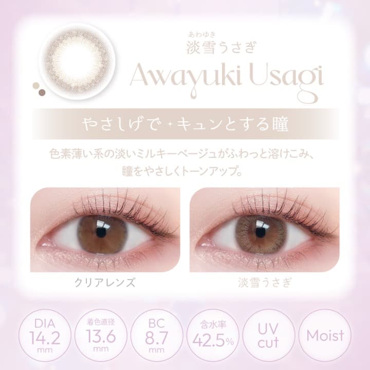 ビュームワンデー(Viewm 1day) 10枚入-平松想乃-ひらまつその-ワンデーカラコン-淡雪うさぎ