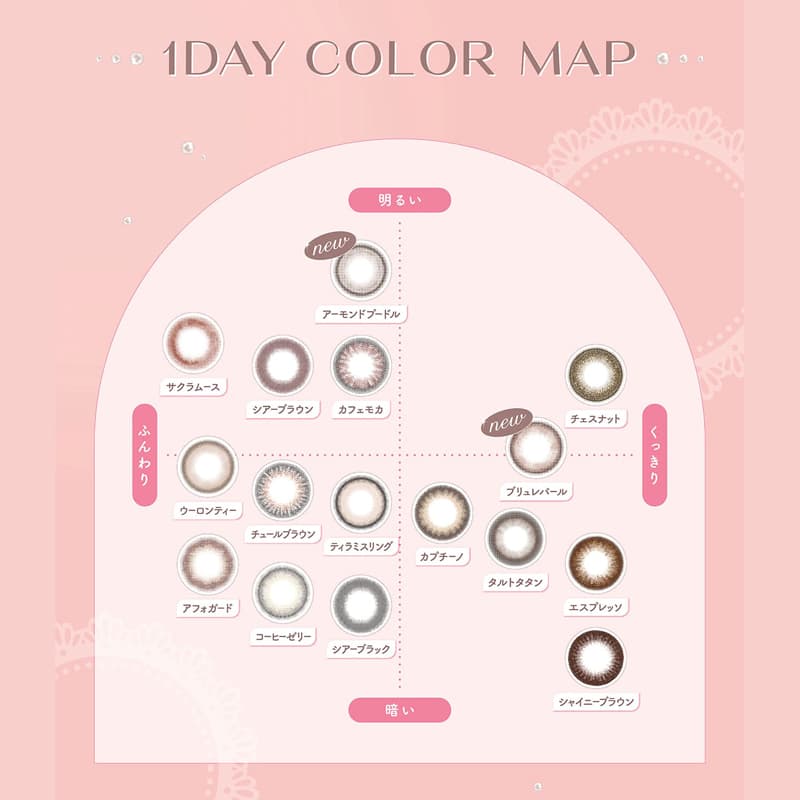 フェリアモワンデー-カラーチャート