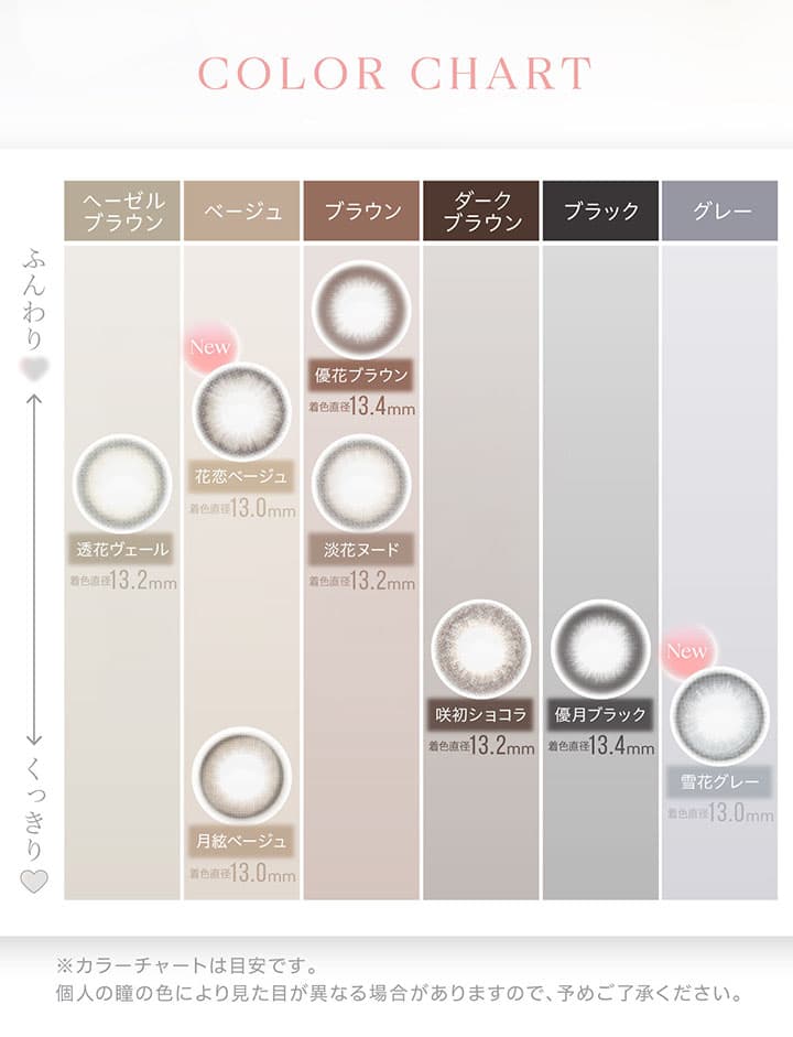 カイカ（Kaica）カラーチャート