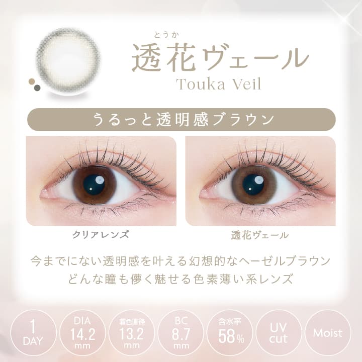 沢尻エリカカラコン「カイカ（Kaica）」透花ヴェール