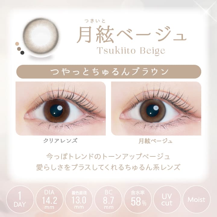 沢尻エリカカラコン「カイカ（Kaica）」月絃ベージュ